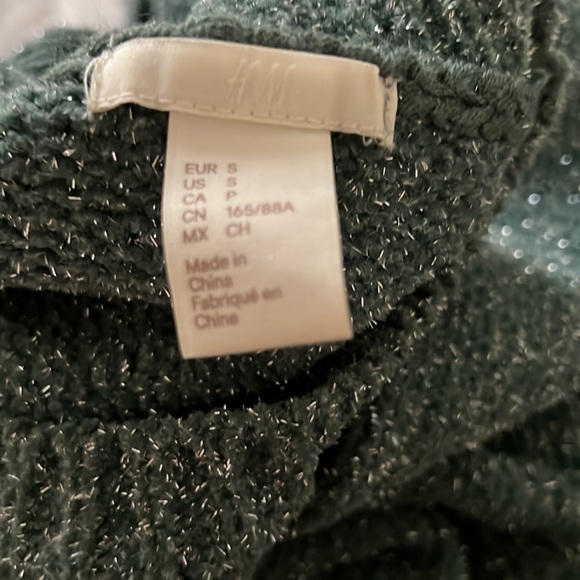 H&M Green and Silver Sparkle Sweater - Picture 8 of 8